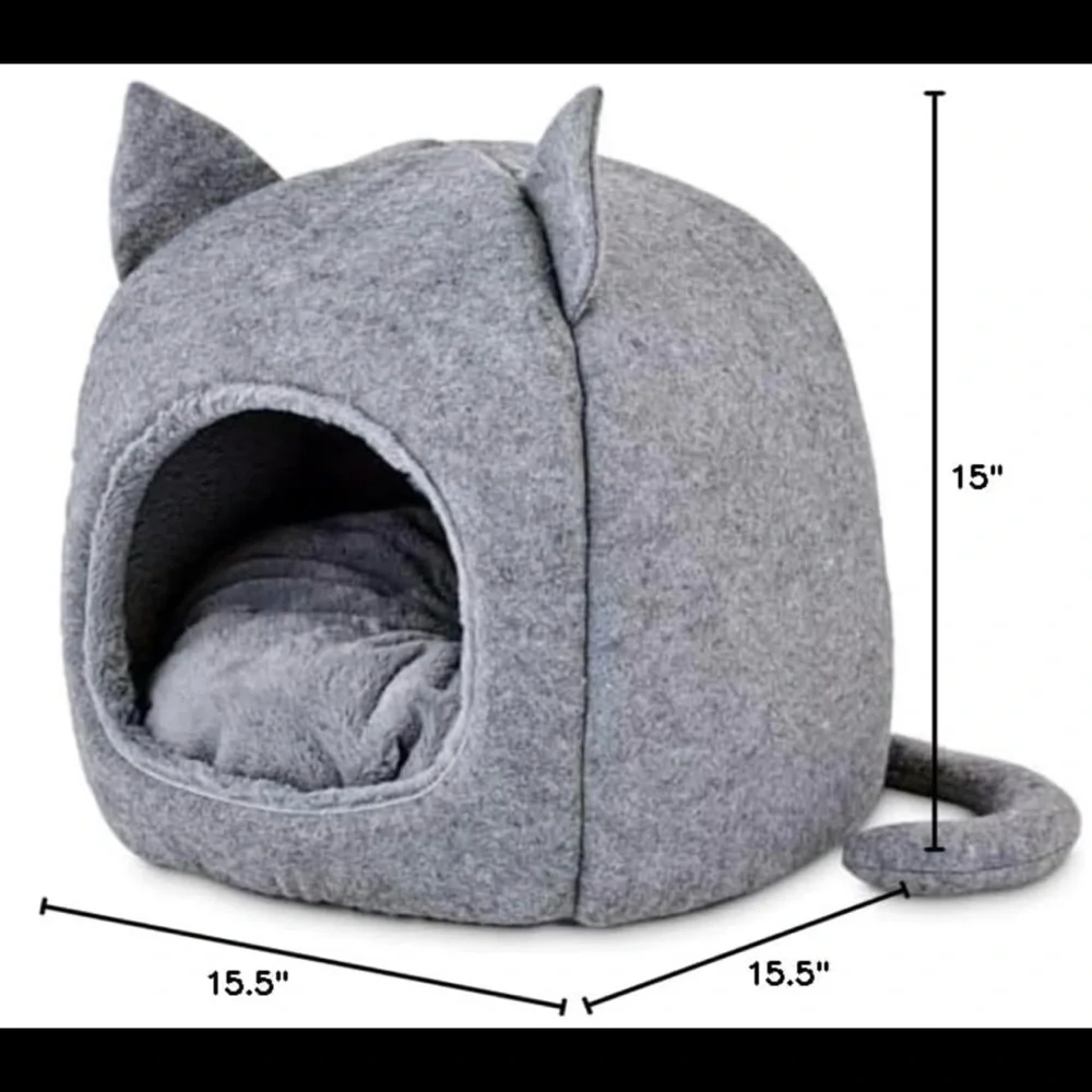 🩶🐈‍⬛EveryYay Snooze Fest Cat Igloo Bed- Melange Gray🩶